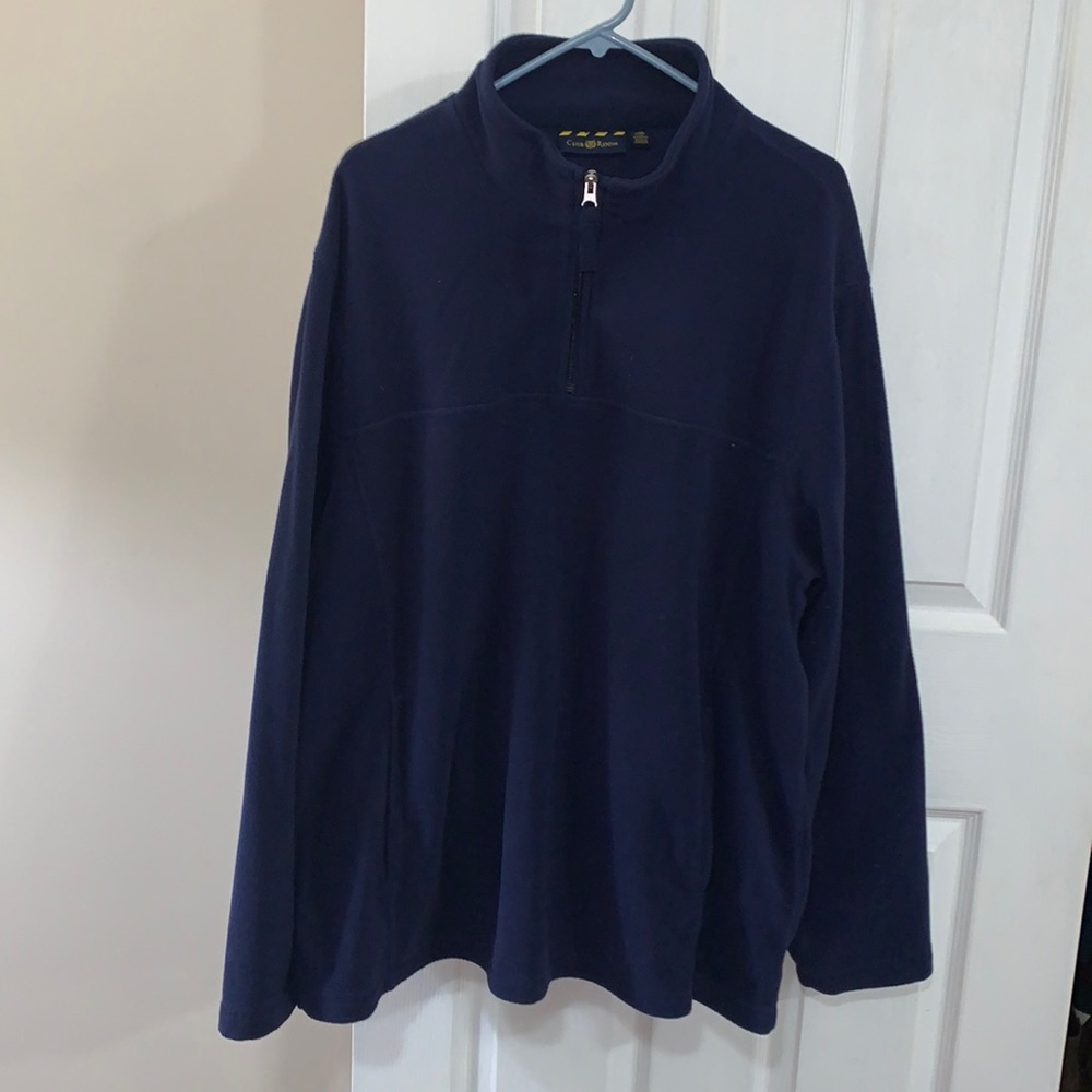 Men’s XXL Club Room Blue 1/4 Zip Fleece Pullover Jacket